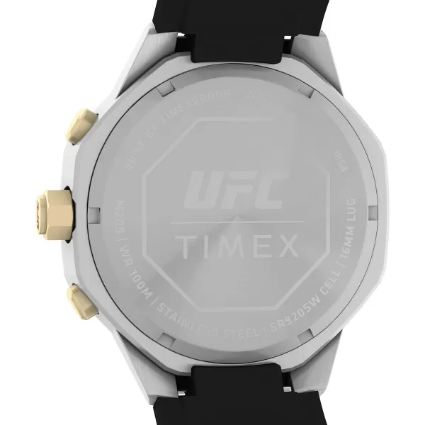 Timex UFC Mens King 45mm WatchBlackBlackSilverTone