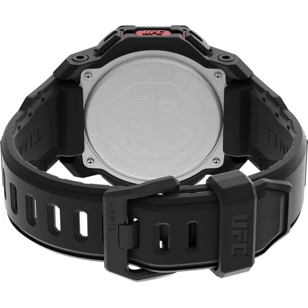 Timex UFC Mens Knockout 48mm WatchBlackDigitalBlackRed