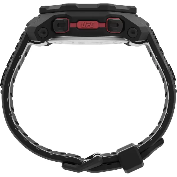 Timex UFC Mens Knockout 48mm WatchBlackDigitalBlackRed