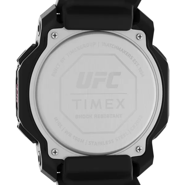 Timex UFC Mens Knockout 48mm WatchBlackDigitalBlackRed
