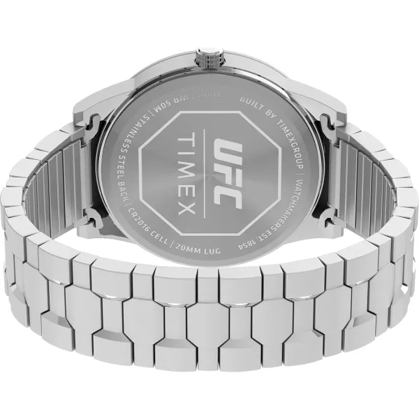 Timex UFC Mens Legend 42mm WatchSilverToneSilverToneSilverTone