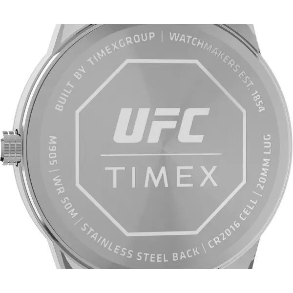 Timex UFC Mens Legend 42mm WatchSilverToneSilverToneSilverTone