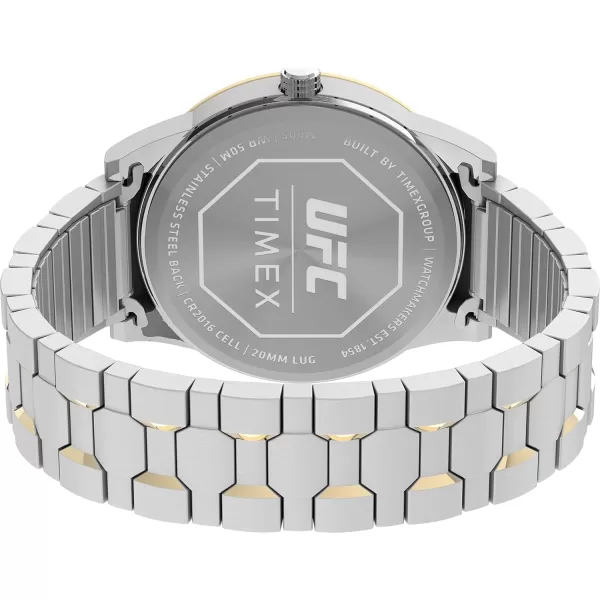 Timex UFC Mens Legend 42mm WatchTwoToneSilverToneSilverTone