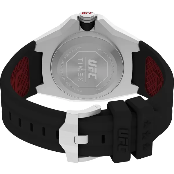 Timex UFC Mens Pro 44mm WatchBlackSilverTone