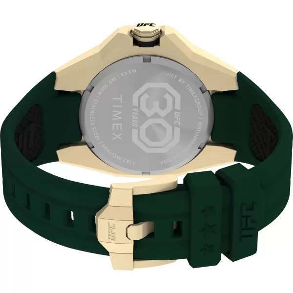 Timex UFC Mens Pro 44mm WatchGreenGreenGoldTone