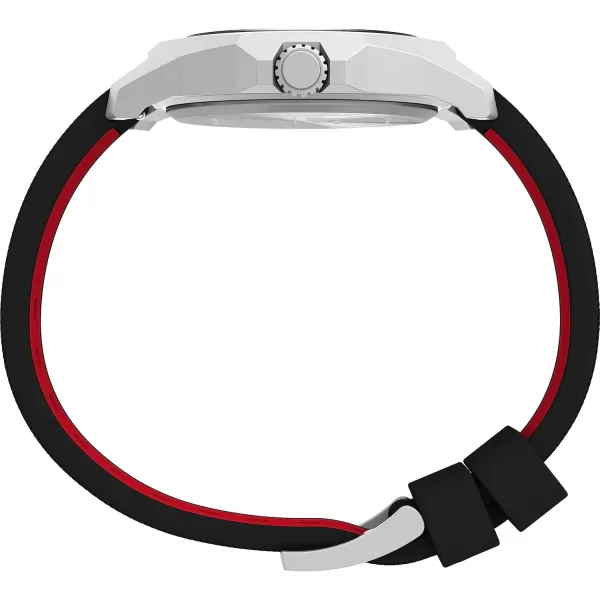 Timex UFC Mens Reveal 41mm WatchBlackBlackSilverTone