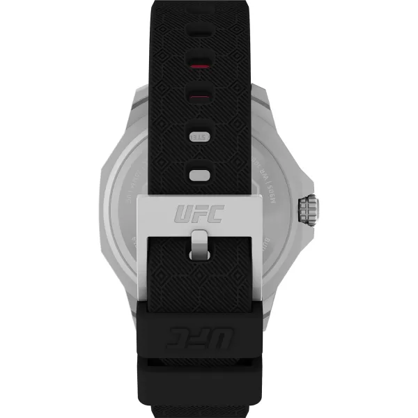 Timex UFC Mens Reveal 41mm WatchBlackBlackSilverTone