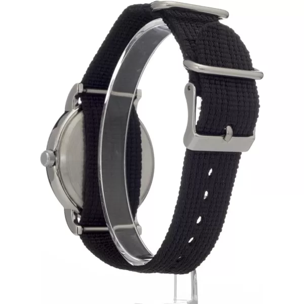 Timex Unisex T2N647 Weekender 38mm Black Nylon SlipBlackBlackSilverTone