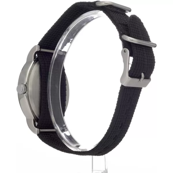 Timex Unisex T2N647 Weekender 38mm Black Nylon SlipBlackBlackSilverTone