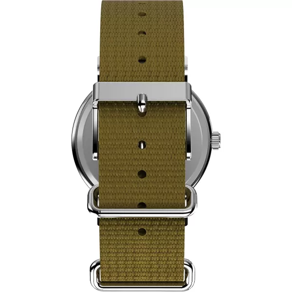 Timex Unisex T2N647 Weekender 38mm Black Nylon SlipGreenWhiteChrome