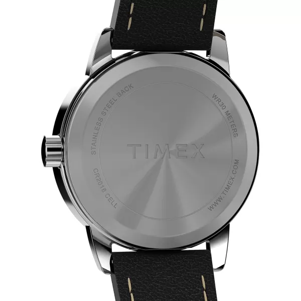 Timex Womens Easy Reader WatchBlackSilverToneWhite25mm