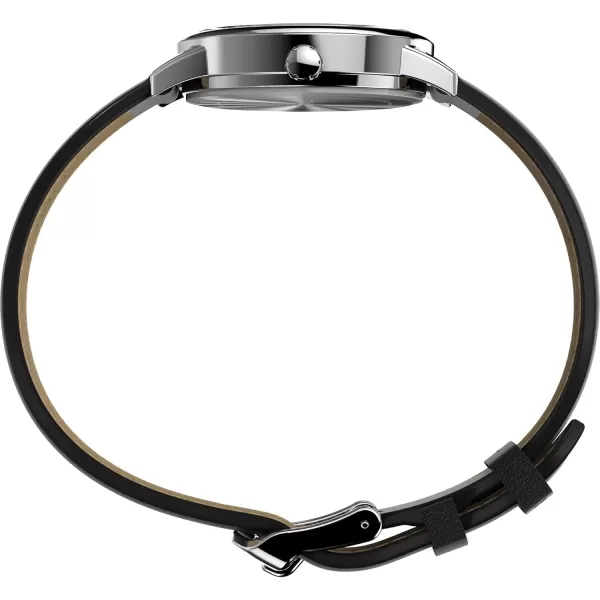 Timex Womens Easy Reader WatchBlackSilverToneWhite30mm