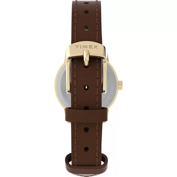 Timex Womens Easy Reader WatchBrownGoldToneCream25mm