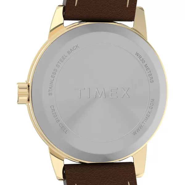 Timex Womens Easy Reader WatchBrownGoldToneCream25mm