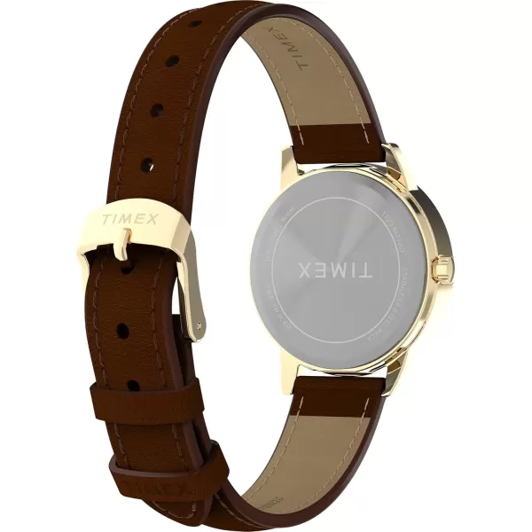 Timex Womens Easy Reader WatchBrownGoldToneWhite30mm