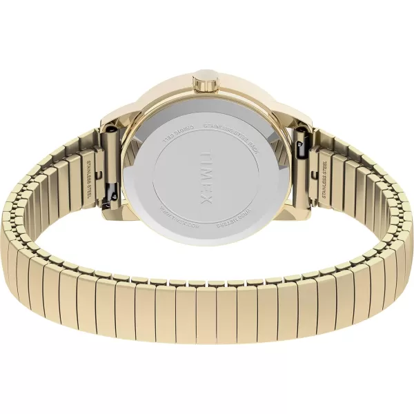 Timex Womens Easy Reader WatchGoldToneGoldToneWhite25mm