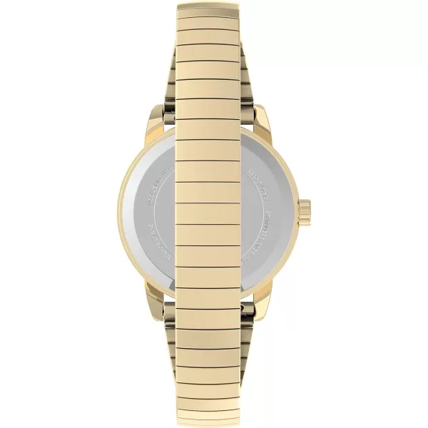 Timex Womens Easy Reader WatchGoldToneGoldToneWhite25mm