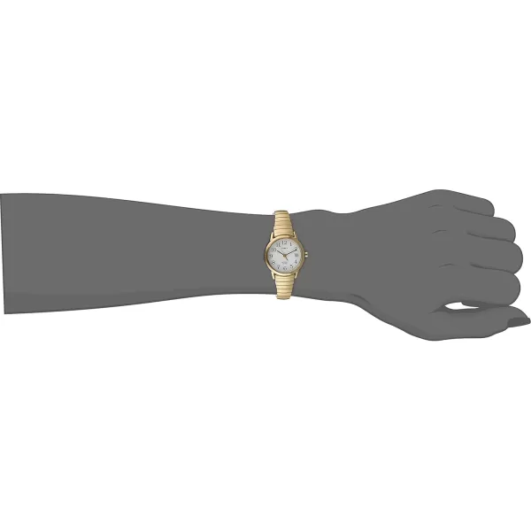 Timex Womens Easy Reader WatchGoldToneGoldToneWhiteA25mm