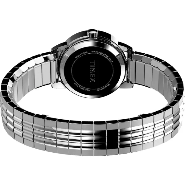 Timex Womens Easy Reader WatchSilverToneSilverToneBlack25mm