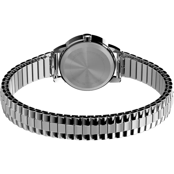 Timex Womens Easy Reader WatchSilverToneSilverToneWhiteA25mm