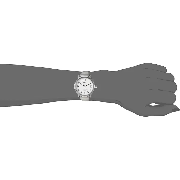 Timex Womens Easy Reader WatchStainless SteelSilverToneWhite25mm