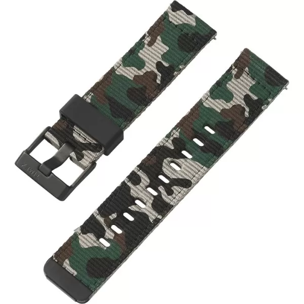 Timex 22mm Fabric QuickRelease Strap  Black Winter Camo with Black BuckleGreen CamoBlack