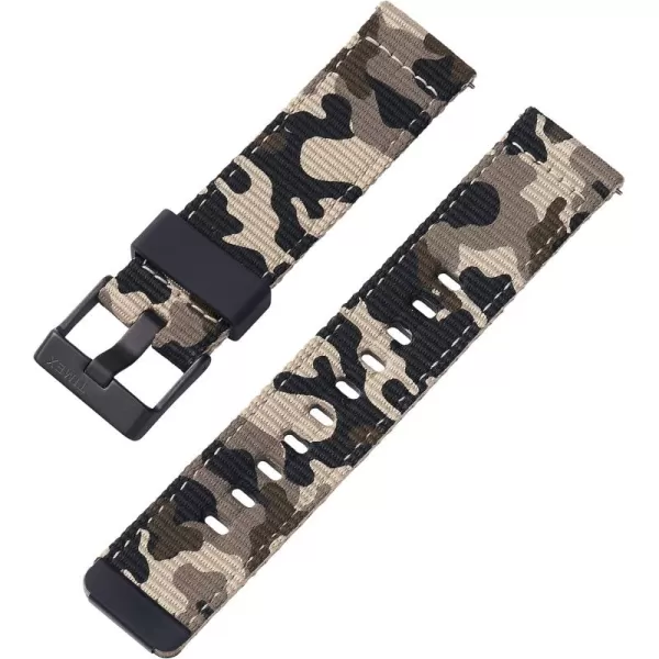 Timex 22mm Fabric QuickRelease Strap  Black Winter Camo with Black BuckleTan CamoBlack
