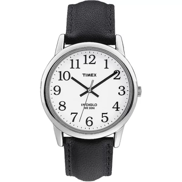 Timex Mens Easy Reader WatchBlackSilverToneWhiteA35mm