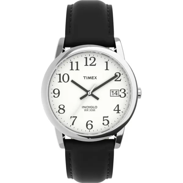 Timex Mens Easy Reader WatchBlackSilverToneWhiteB35mm