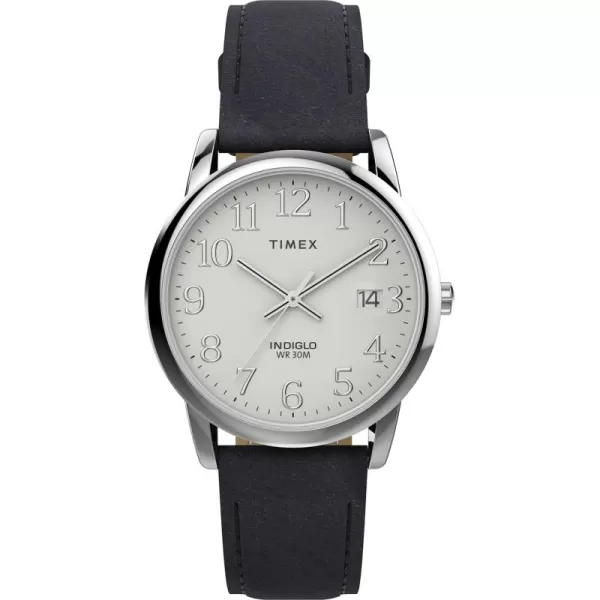 Timex Mens Easy Reader WatchBlackSilverToneWhiteC35mm