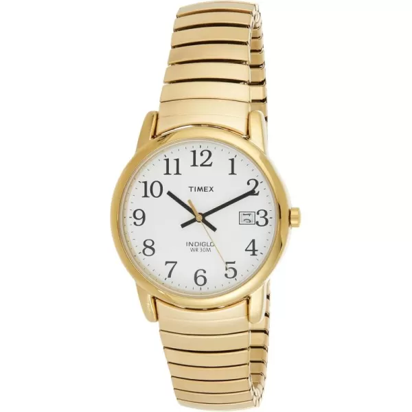 Timex Mens Easy Reader WatchGoldToneGoldToneWhiteA35mm