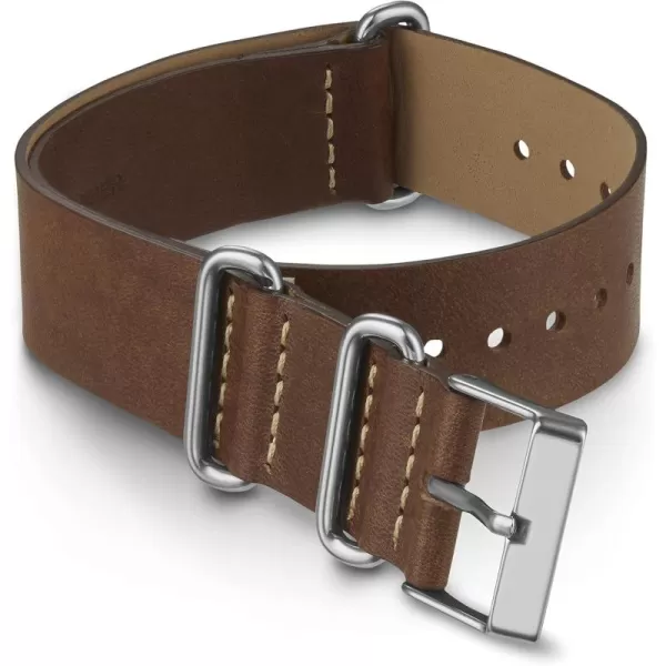 Timex TW7C63000 20mm Brown DoubleLayered Leather SlipThru StrapBrown Leather