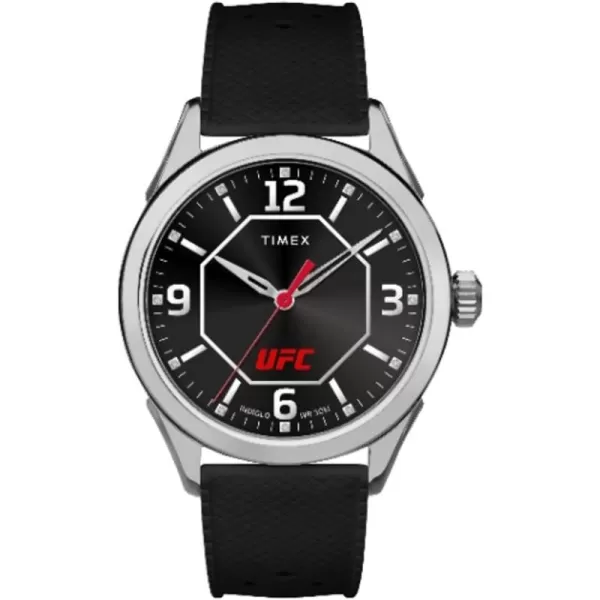 Timex UFC Mens Athena 42mm WatchBlackSilverTone