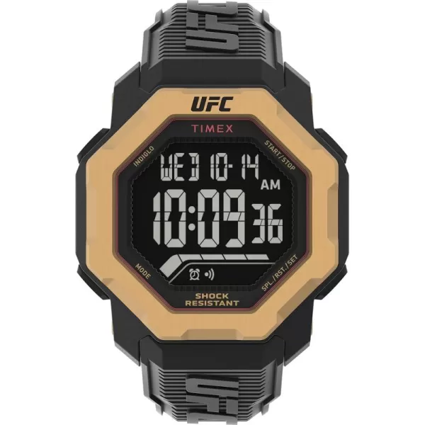 Timex UFC Mens Knockout 48mm WatchBlackDigitalBlack