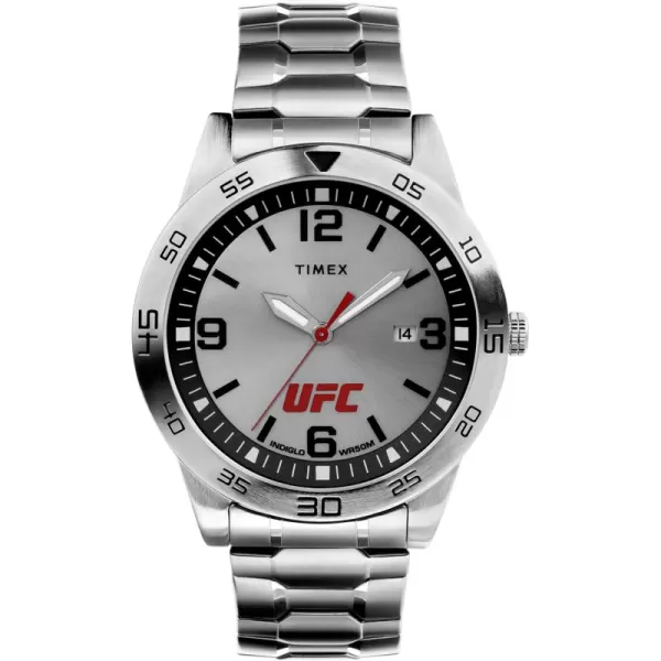 Timex UFC Mens Legend 42mm WatchSilverToneSilverToneSilverTone