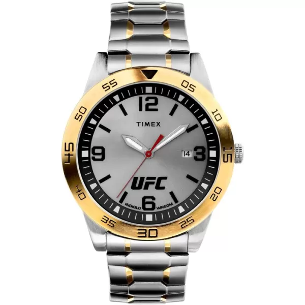 Timex UFC Mens Legend 42mm WatchTwoToneSilverToneSilverTone