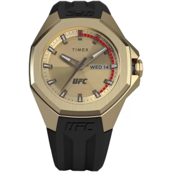 Timex UFC Mens Pro 44mm WatchBlackGoldTone