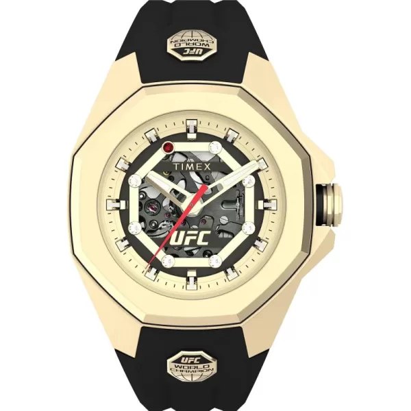 Timex UFC Mens Pro 44mm WatchBlackGoldToneGoldTone