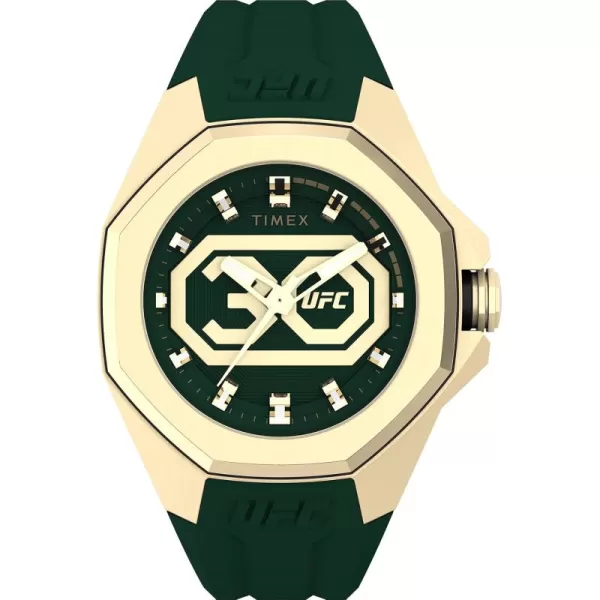 Timex UFC Mens Pro 44mm WatchGreenGreenGoldTone