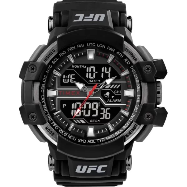 Timex UFC Mens Tactic 53mm WatchBlackBlackBlack