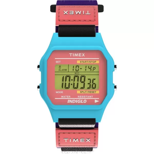 Timex Unisex Classical Digital 36mm WatchPurpleBlueDigital