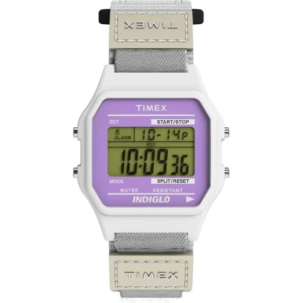 Timex Unisex Classical Digital 36mm WatchWhiteWhiteDigital