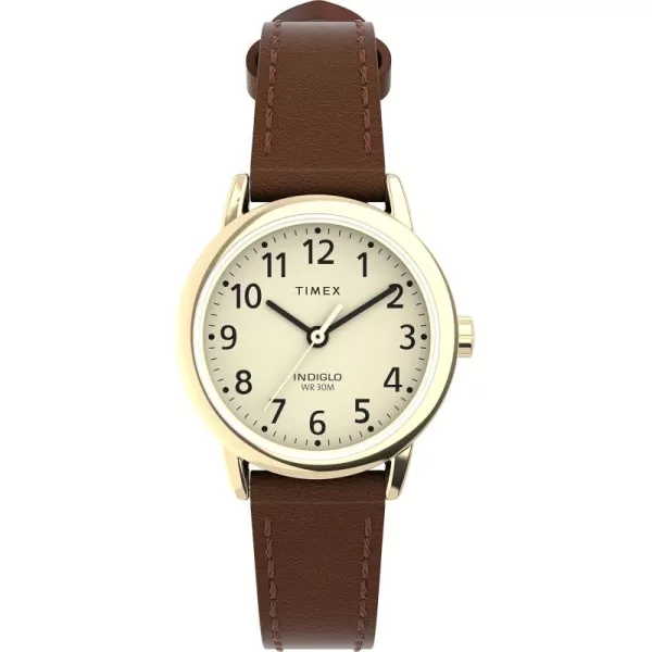 Timex Womens Easy Reader WatchBrownGoldToneCream25mm