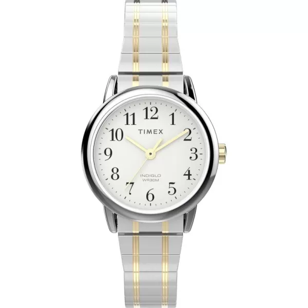 Timex Womens Easy Reader WatchTwoToneSilverToneWhite25mm