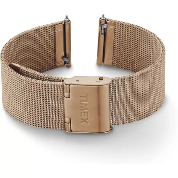 Timex Womens TwoPiece 18mm QuickRelease BraceletRose GoldTone Mesh