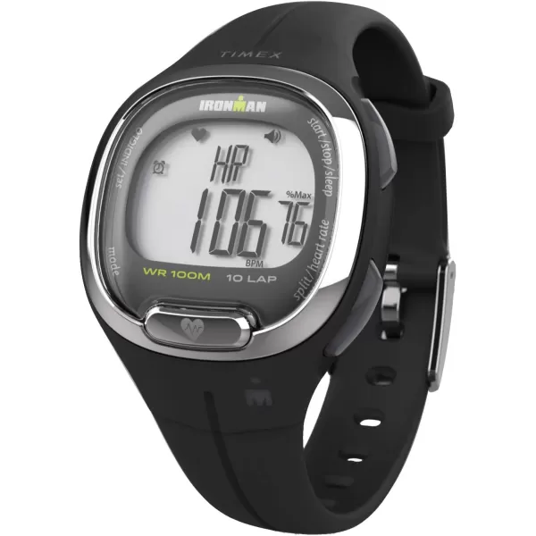 Timex Ironman Transit Watch with Activity Tracking ampamp Heart Rate 33mmBlackSilverTone