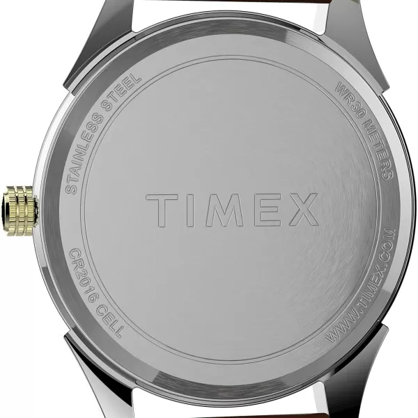 Timex Mens Briarwood WatchBrownGoldTone