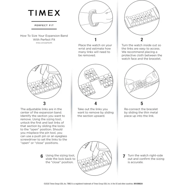 Timex Mens Easy Reader 35mm Perfect Fit WatchSilverToneWhite