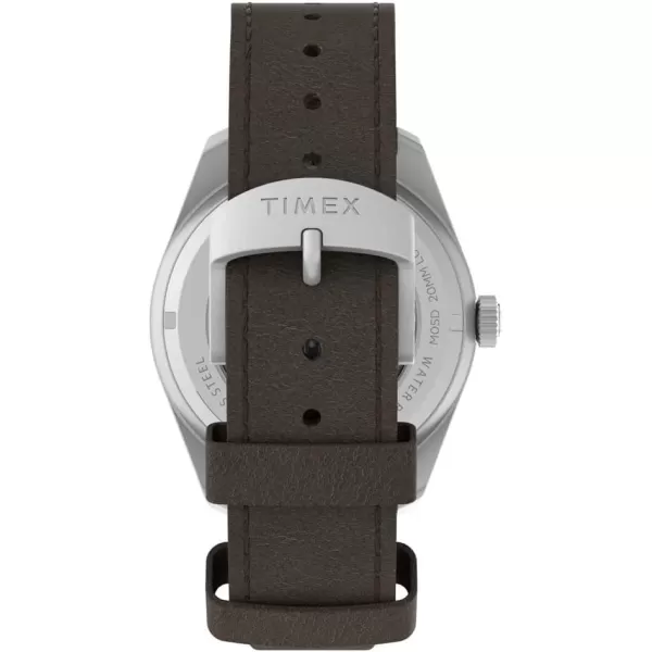Timex Mens Waterbury Diver Automatic 40mm WatchBrownGreenStainless Steel