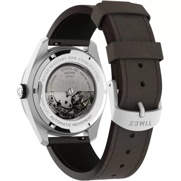 Timex Mens Waterbury Diver Automatic 40mm WatchBrownGreenStainless Steel